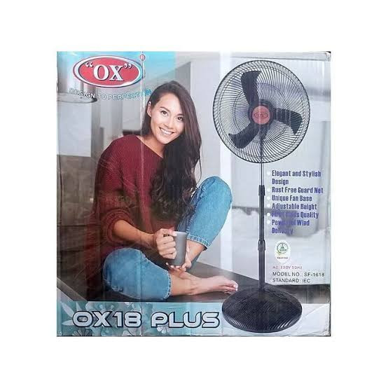Ox PLUS 18inch STANDING FAN-BLACK